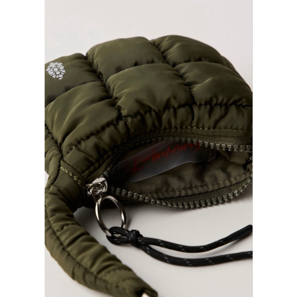 Free People Quilted Micro Pouch NWT in Package Seagrass FP Movement - Picture 3 of 6